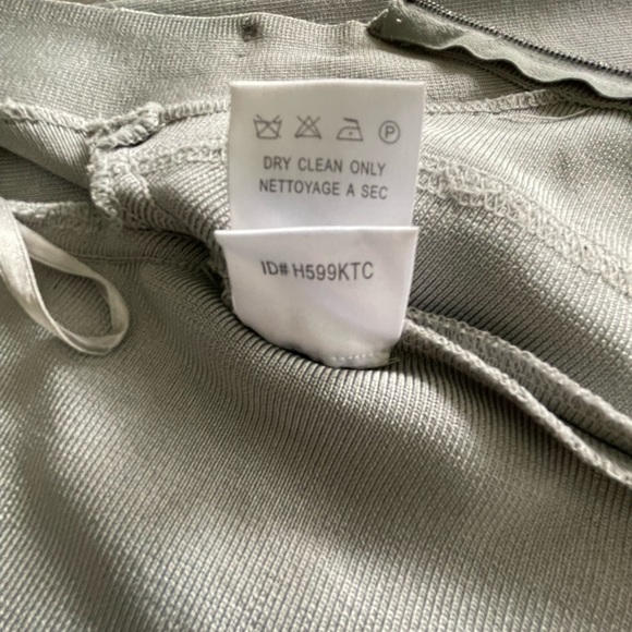 Herve Leger Woman’s Grey 2-Piece Long Sleeve Bandage Dress Size XS/S - Picture 9 of 12